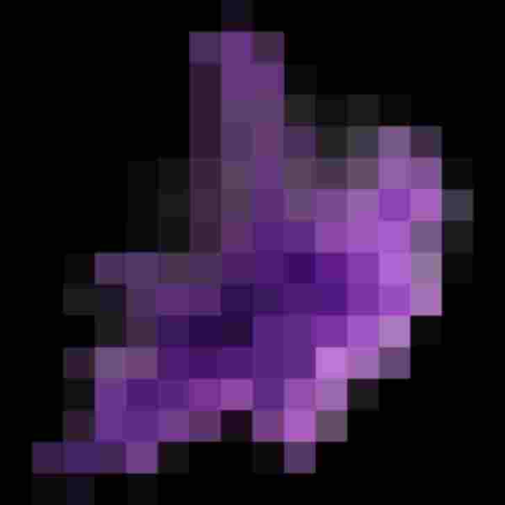 Lila Rauchwolke auf transparentem Hintergrund